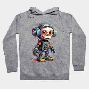 Cartoon monkey robots. T-Shirt, Sticker. Hoodie